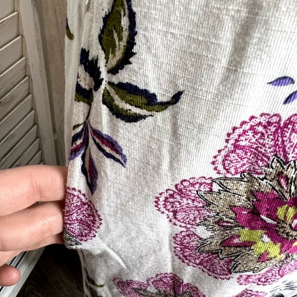 J. Jill Printed Color Block Bright Spring Floral Jersey Knit Dress Sleeveless M - Picture 13 of 16